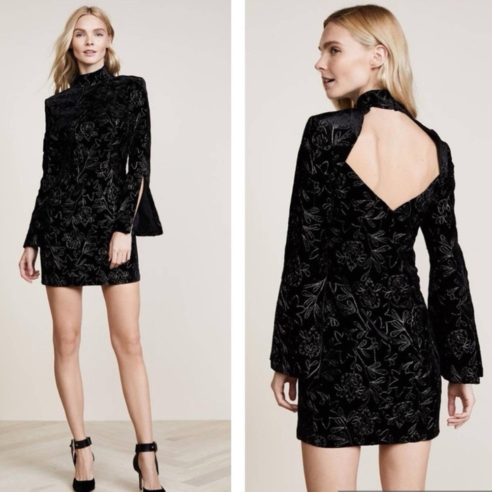 Cinq à Sept Black Velvet Dress